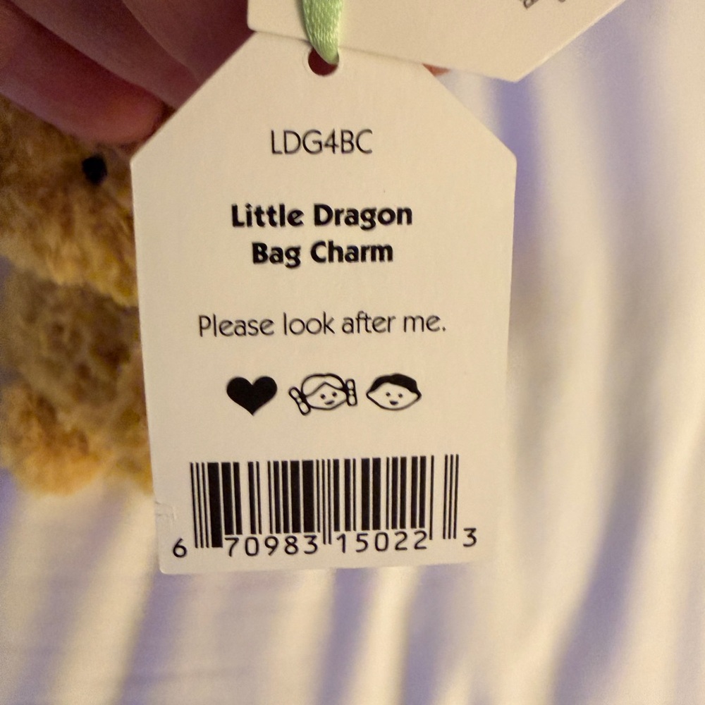 Jellycat Little Dragon Bag Charm - RETIRED - Picture 5 of 7
